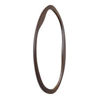 WANDSPIEGEL Yin Braun - Dunkelbraun, Metall (45/90/4cm) - Fragix