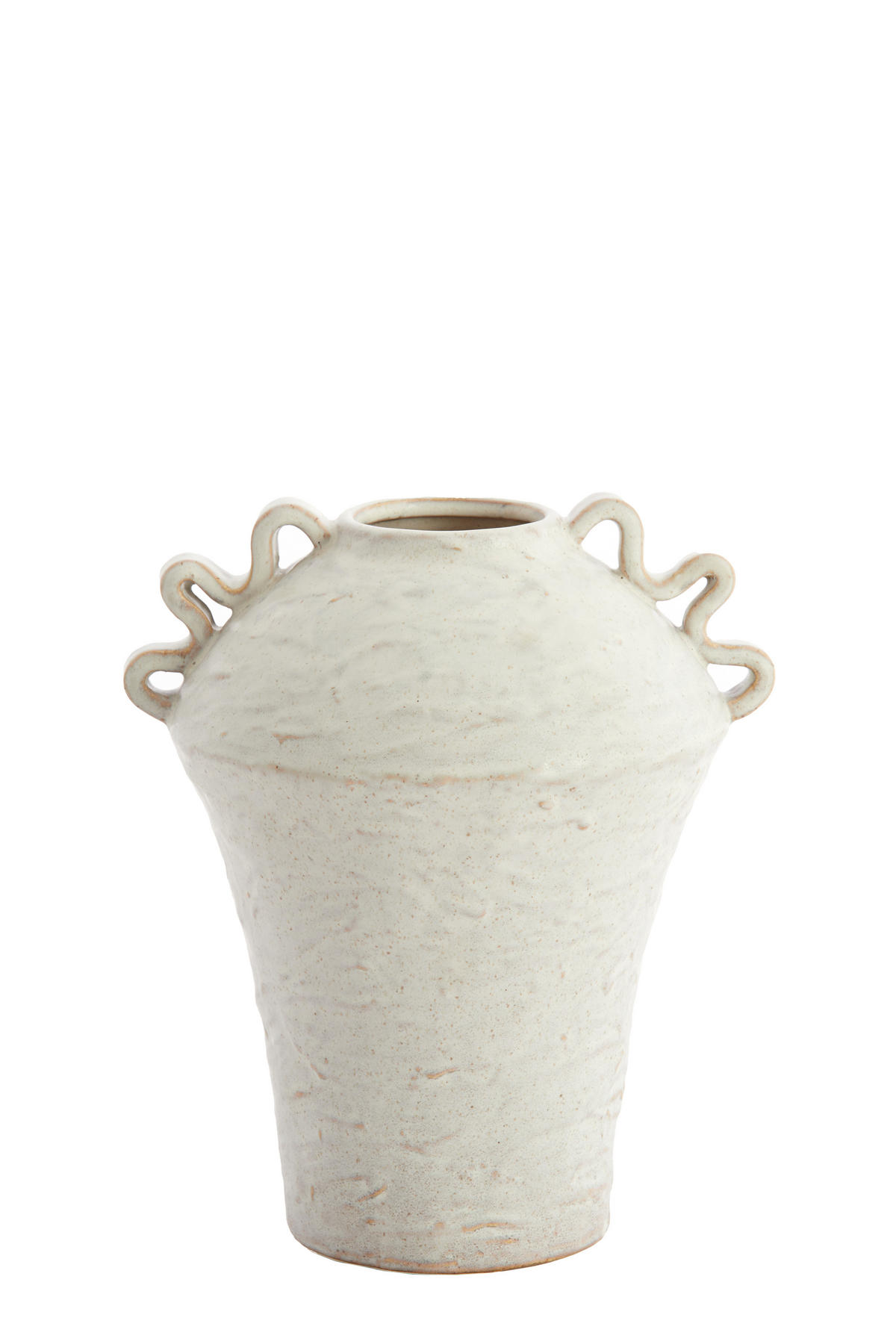 VAZE Volca Weiß 24/20.5/28 cm - Weiß, Keramik (28cm) - Light & Living