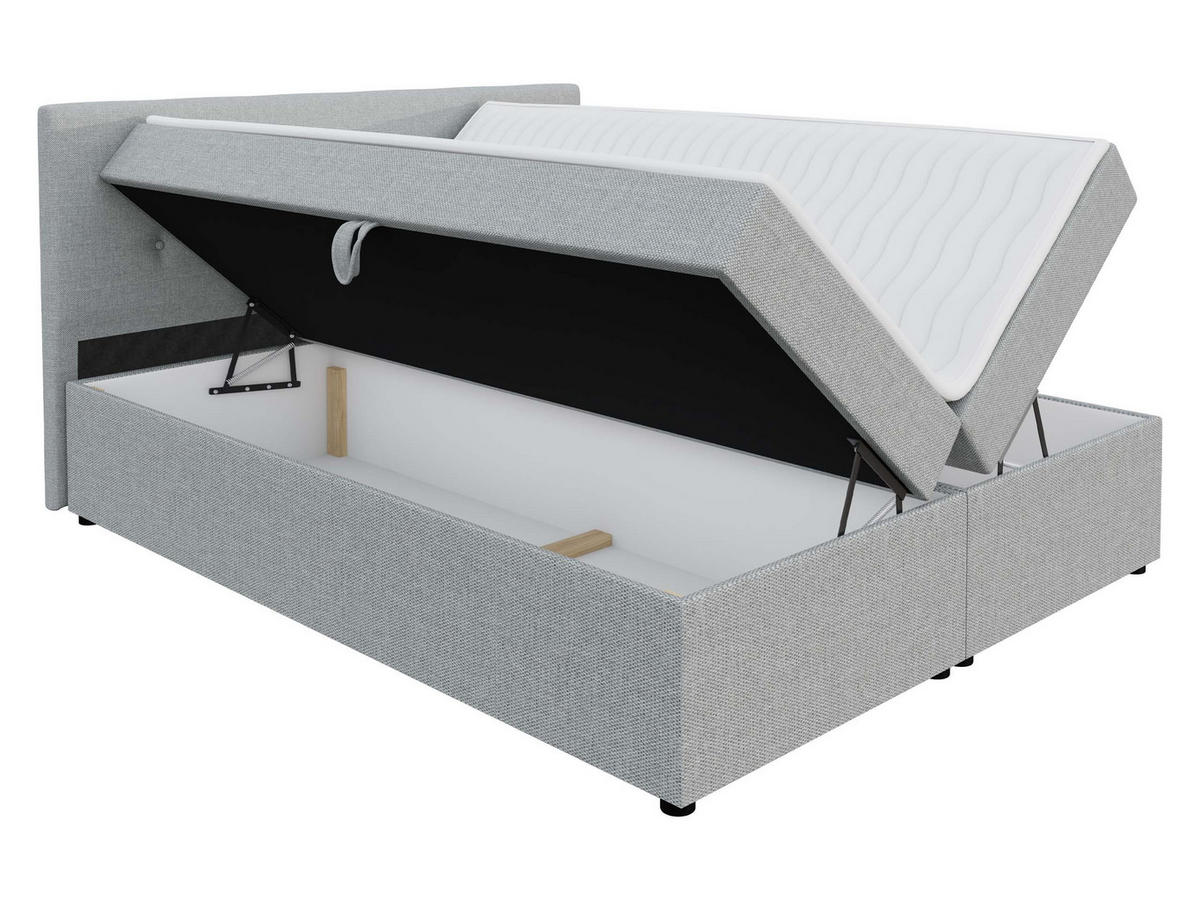 BOXBETT Fado I - Creme/Schwarz, Holz/Kunststoff (160/200cm) - MIRJAN24