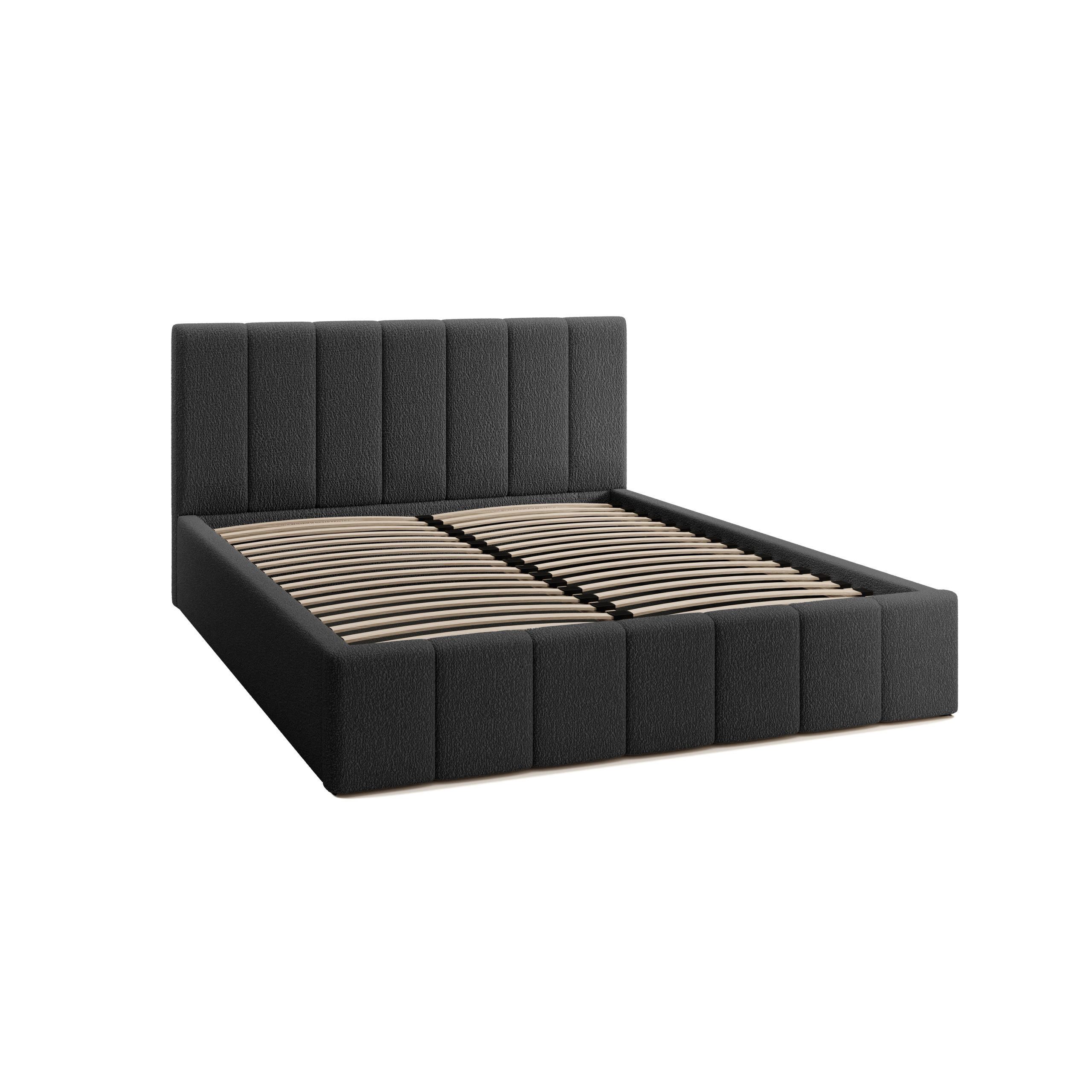POLSTERBETT Doppelbett Handorf 120x200 cm Schwarz - Schwarz, Textil (120/200cm) - Fedve