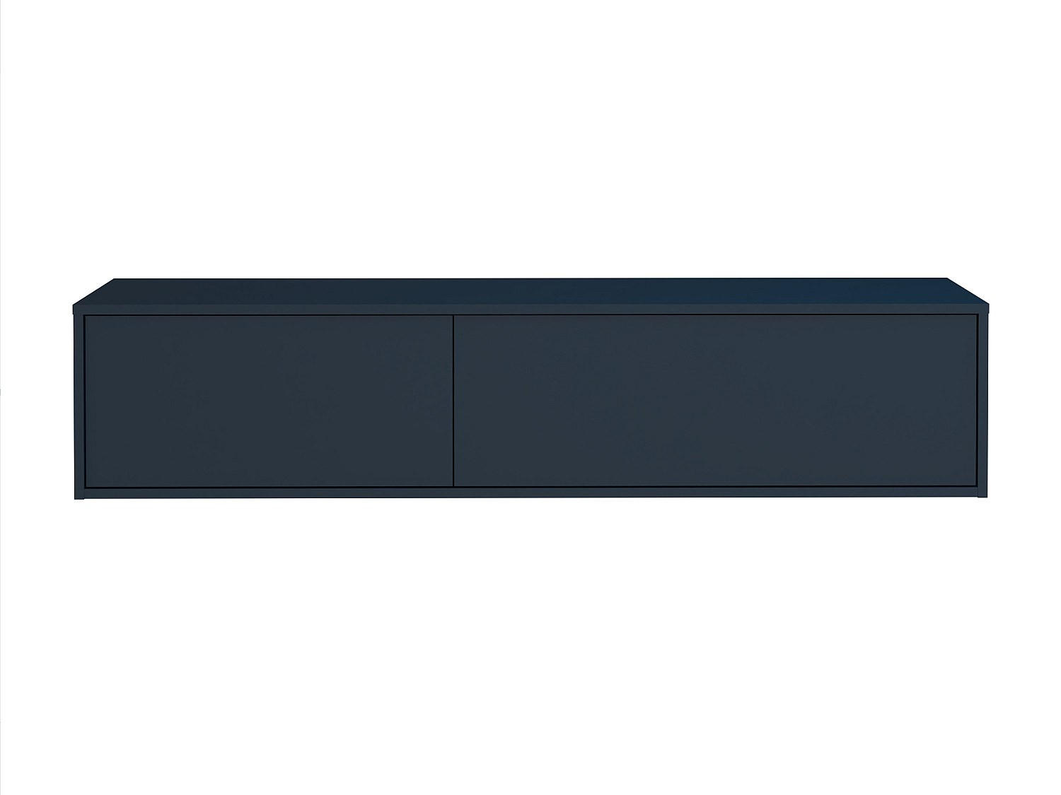 WASCHBECKENUNTERSCHRANK - 150 cm x 47 cm - Holz, Platte - Marineblau - ISAURE - Dunkelblau, Holz (150/32/47cm) - Vente-Unique