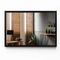 SPIEGEL 100 x 70 cm schwarzer Rahmen - Schwarz, Glas (100/70/1cm) - TULUP
