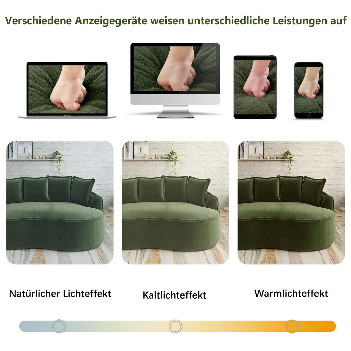 2-SITZER SOFA Chenille Grün mit Kissen und Schlaffunktion - Grün, Textil (184/67/164cm) - WISHDOR