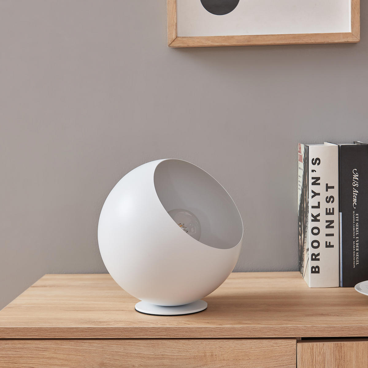 STOLNÍ LAMPY Lukkodso - bílá, kov (20/20/20cm) - lux.pro