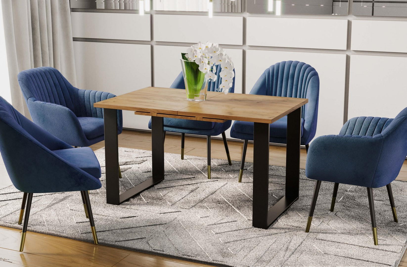 ESSTISCH Cora ausziehbar bis 210 cm - Eiche Bianco, Holzwerkstoff (130/80/76cm) - Endo-Moebel