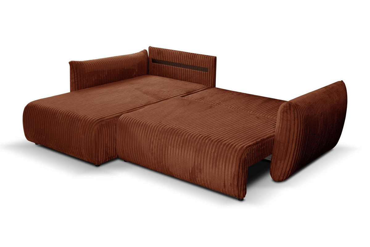 ECKSOFA HALLORA - Rust (Tilia 52) - Rostfarben, Holzwerkstoff (257/177cm) - Möblo