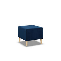 SITZPOUF 50 X 50 BLANK, Dunkelblau - Dunkelblau, Textil (51/40/51cm)