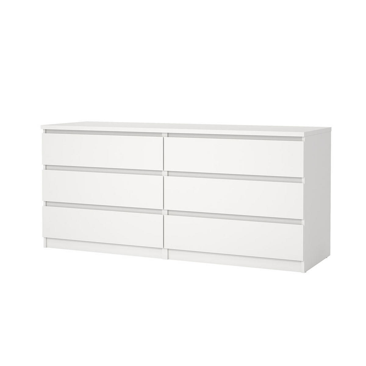 KOMMODE, Naia, Weiß, Holzwerkstoff, 154 x 50 x 71 cm - Weiß, Holzwerkstoff (154/71/50cm) - ebuy24