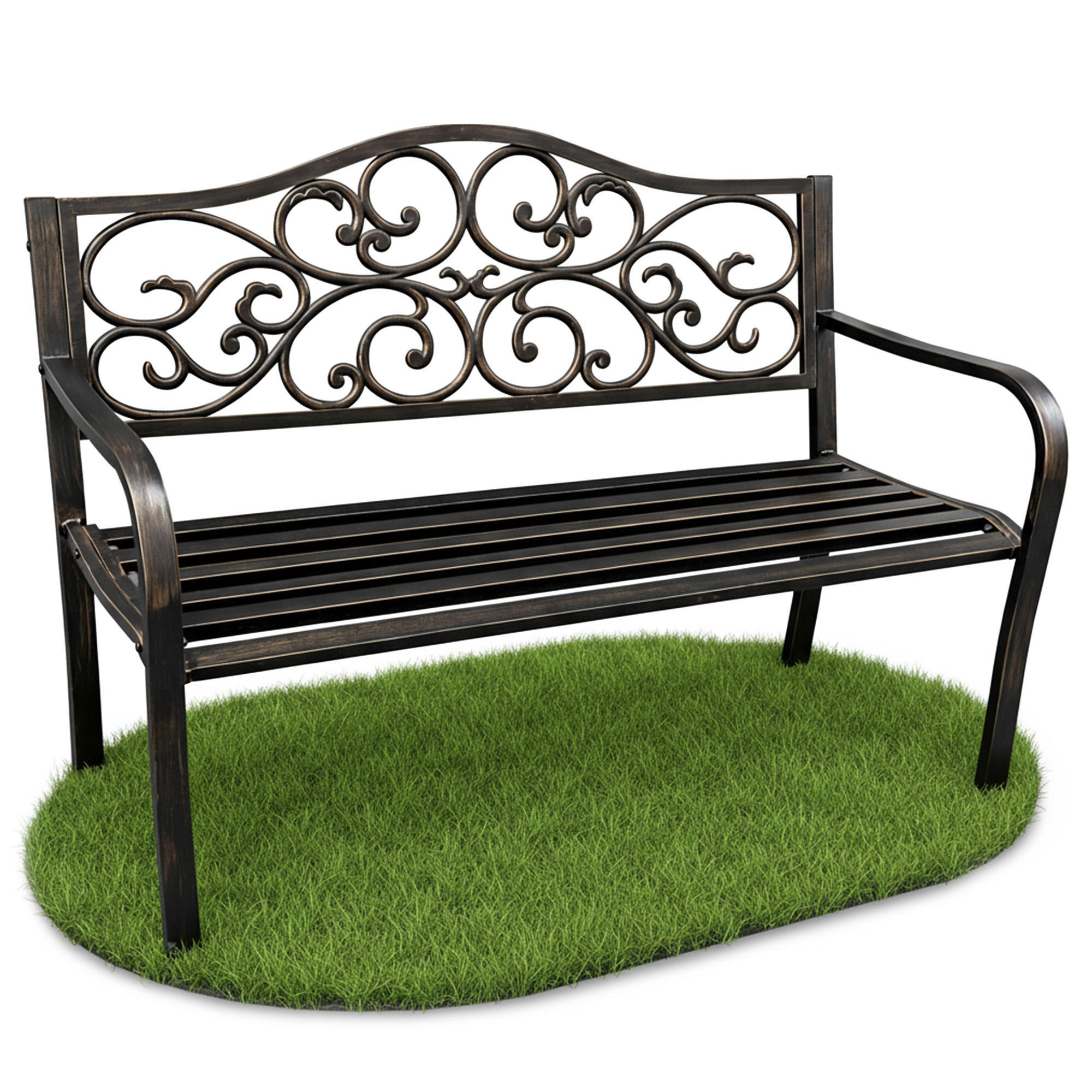 GARTENBANK IRGA Braun 127 x 89 x 62 cm - Braun, Metall (127/89/62cm) - Akord