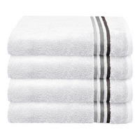 HANDTUCHSET Skyline Color - 4-teilig - 50 x 100 cm - Weiß - Weiß, Textil (50/100cm) - SCHIESSER