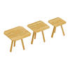BEISTELLTISCH-SET 3 TLG. Masku - Naturfarben, Holz (30/30/50cm) - [en.casa]