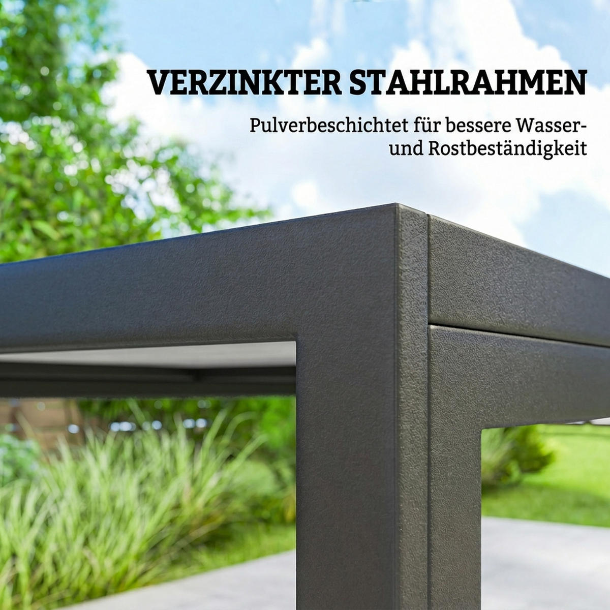 GARTENMÖBEL-SET Schwarz 150.0/80.0/74.0cm - Schwarz, Metall