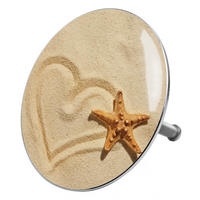 BADEWANNENSTÖPSEL Sandy - Beige, Metall (8/10/10cm) - Sanilo