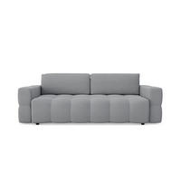 SCHLAFSOFA GERADE Rastergewebe Betongrau 286cm - Grau, Textil (286/80/102cm) - Sia Home