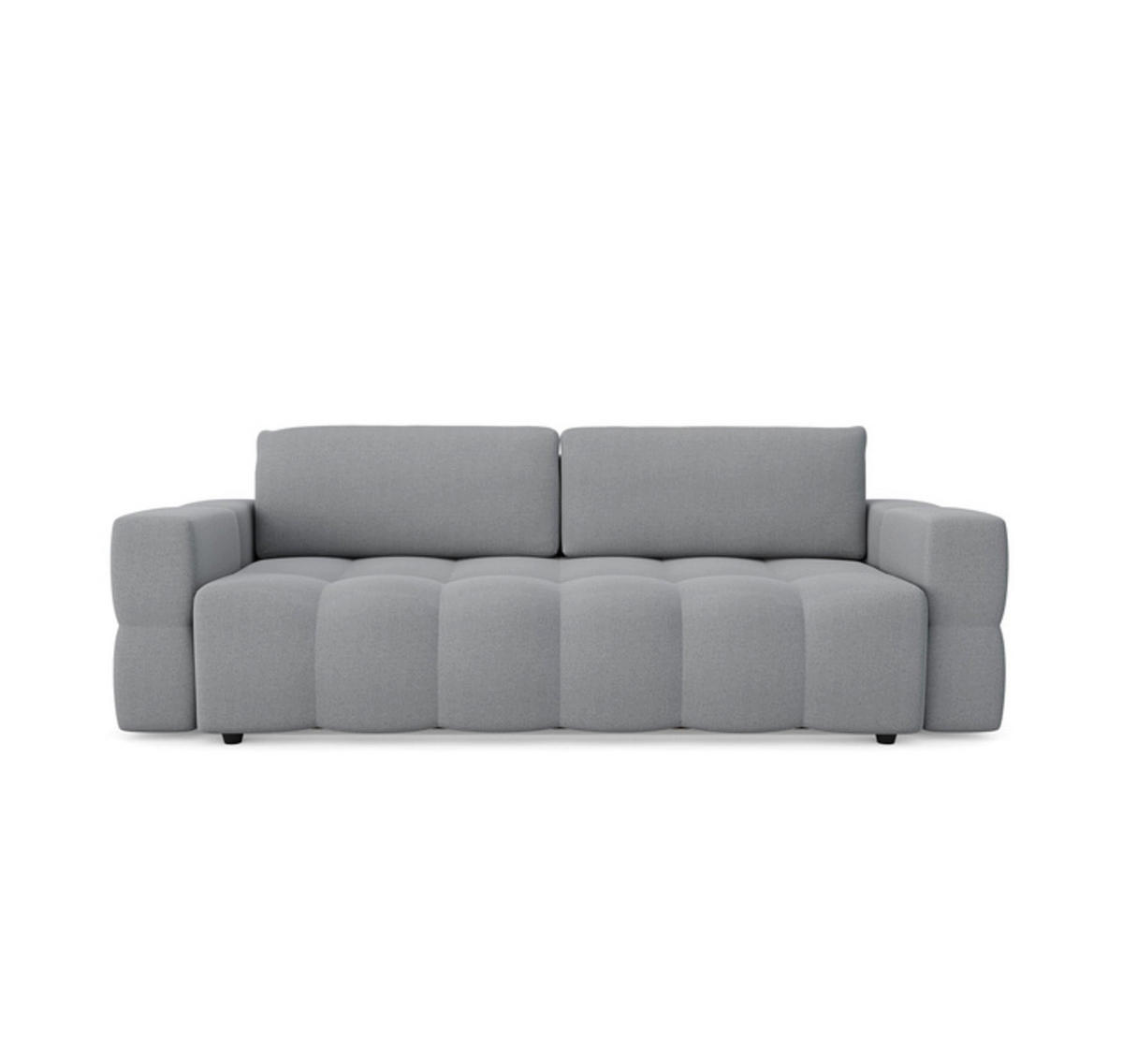SCHLAFSOFA GERADE Rastergewebe Betongrau 286cm - Grau, Textil (286/80/102cm) - Sia Home