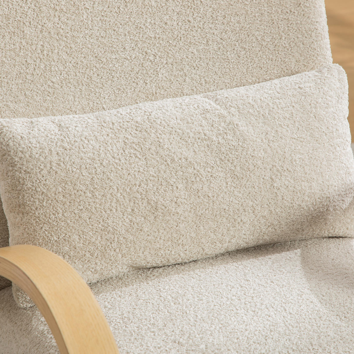 LOUNGESESSEL Chenille-Bezug mit Holzgestell, DE-42403, Beige - Beige, Holz (70/83.5/82cm) - ComfortXL