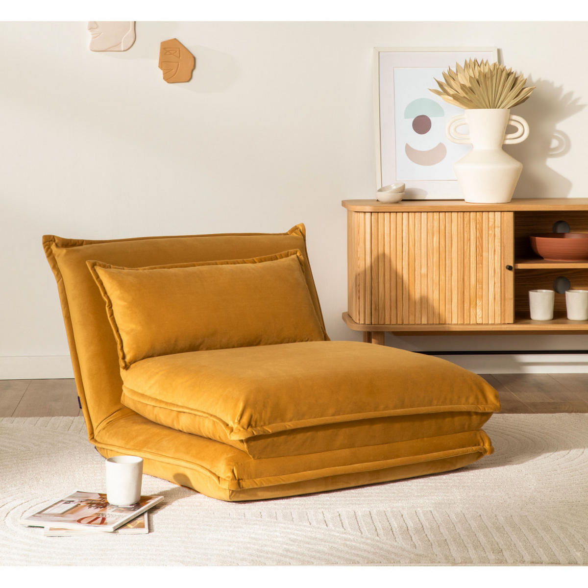 KLAPPSESSEL - Senfgelb - Gelb, Textil (83/59/77cm) - Drawer