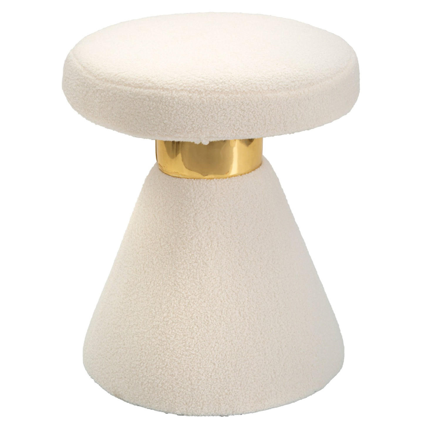 PLÜSCH-SITZHOCKER H 42/42/51 cm - Weiß, Textil (42/51/42cm) - Mauro Ferretti