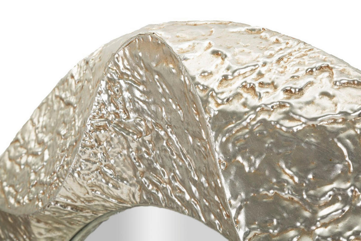 WANDSPIEGEL Argelux, silberfarben, Eisen, Spiegelglas und MDF, 104 x 7 x 104 cm, rund - Silberfarben, Glas/Holzwerkstoff (104/104/7cm) - Mauro Ferretti