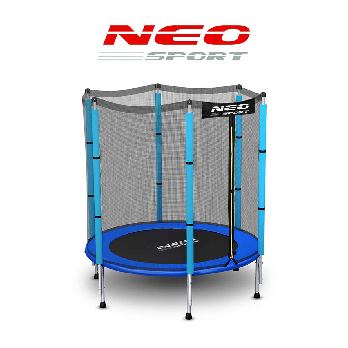 GARTENTRAMPOLIN für Kinder 140 cm 4,5 ft - Blau, Metall (140/140cm)