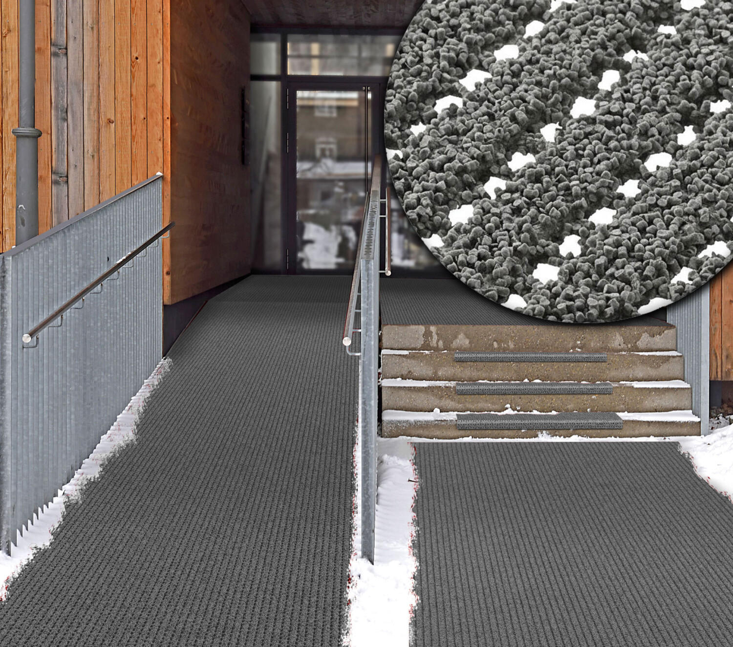 Thumbnail - Melius Vivere Sicherheitsmatte, Hellgrau, Kunststoff, 120x800 cm, Gartenzubehör, Terrassen- & Balkonböden