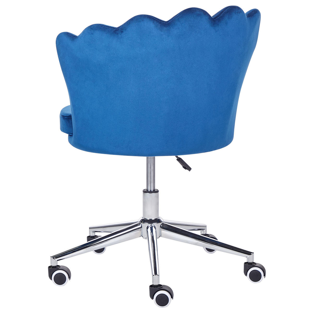 BÜROSTUHL Samtstoff Blau Monticello - Blau, Textil/Metall (67/78/65cm) - Beliani