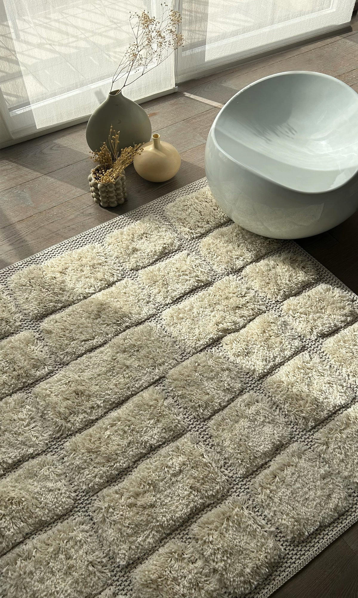 TEPPICH mit Reliefeffekt beige - Beige, Textil (120/170cm) - AFK Living