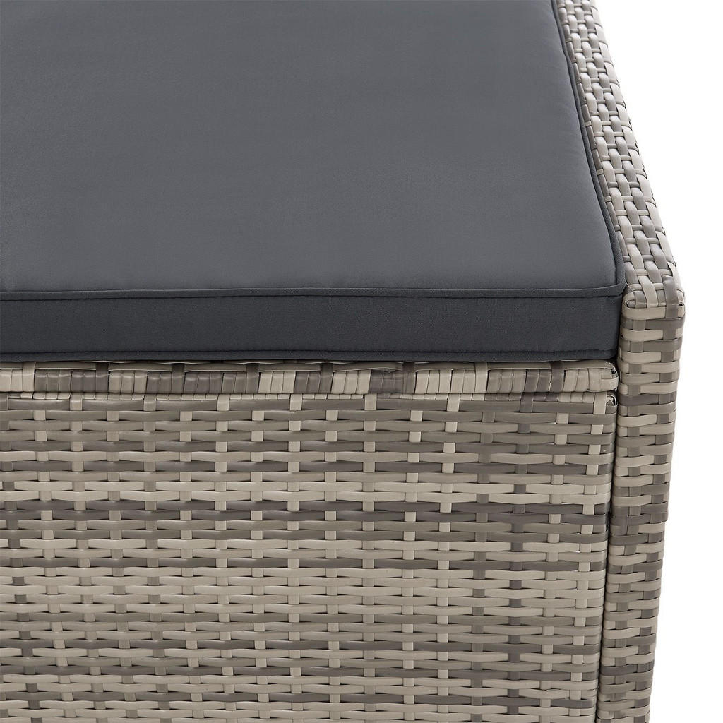 Thumbnail - Juskys Doppel-Sonnenliege, Grau, Metall, 160x156x200 cm, Gartenmöbel, Gartenliegen