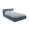POLSTERBETT mit Bettkasten und Lattenrost 160x228 Blau - Blau/Blaugrau, Kunststoff/Textil (140/200cm) - Makamii