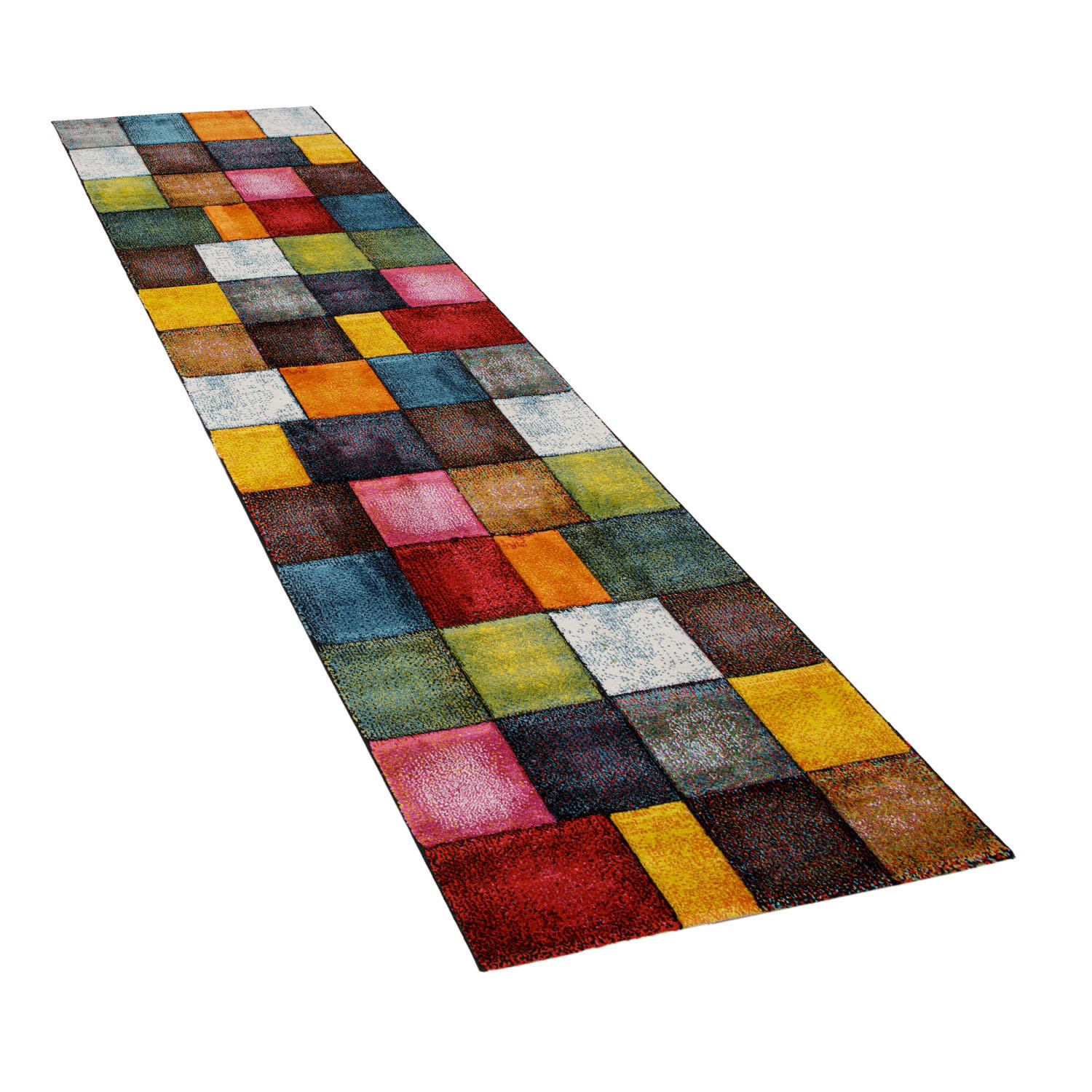 Paco Home Kurzflorteppich Mehrfarbig 80x300 cm