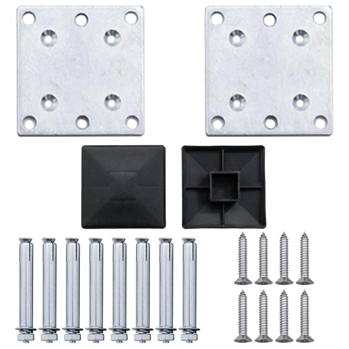 GARTENZAUN, 180/106 cm, aus WPC, Grau, 5er-Set - Grau, Kunststoff (12/105cm) - vidaXL