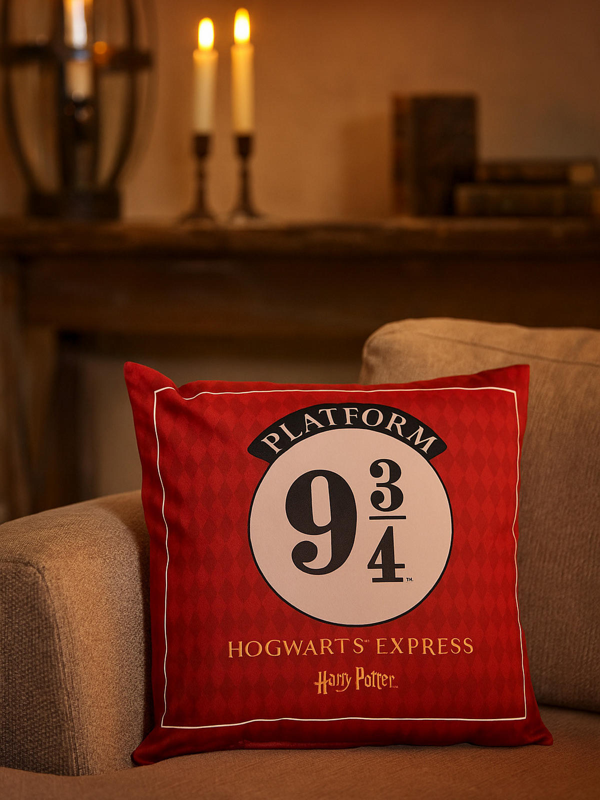 KINDERKISSEN Harry Potter Express 9 3/4 Rot 30x30 cm - Rot, Textil (30/30cm) - United Labels
