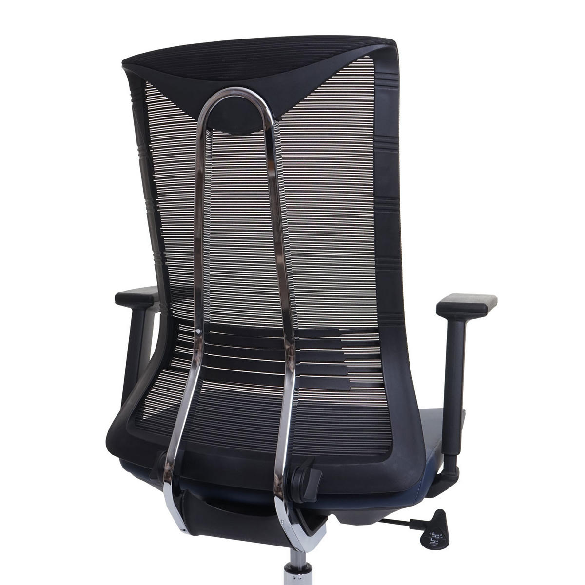 DREHSTUHL HxBxT 110x65x66cm Sitzhöhe 44cm ergonomisch Kunstleder Blau-Grau - Blaugrau, Kunststoff (65/110/66cm) - PROREGAL