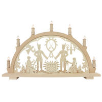 SCHWIBBOGEN Bergmann 7 flammig - Multicolor, Holz (66/44/6.5cm)