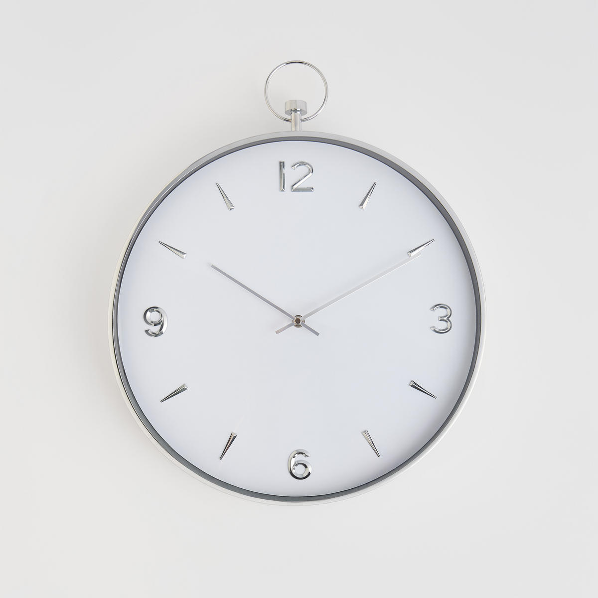 WANDUHR Tumis 40x40cm, Silber - Silberfarben, Metall (40/6/40cm) - home&you