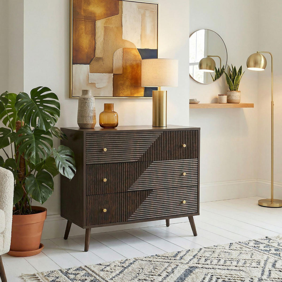 KOMMODE LIVIA dunkelbraun - Dunkelbraun, Holzwerkstoff (80/75/40cm) - IDIMEX