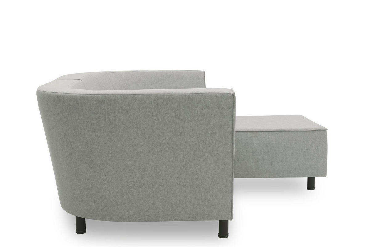 GARTENLOUNGE-SET 2 Brandie 206x77x176 mit Outdoorbezug in silber - Silberfarben, Kunststoff (206/77/176cm) - 58aufmkessel