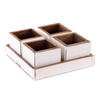 KISTEN-SET Cubo 5-tlg. Massivholz 06 weiß-landhaus - Weiß, Holz (4cm) - DESIGN DELIGHTS