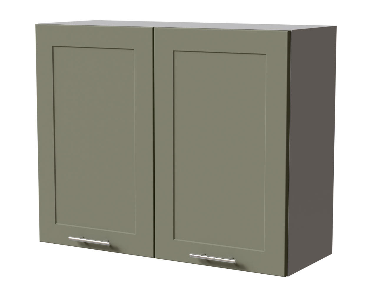 HÄNGESCHRANK Oslo W3/90 Grau / Reed Green Matt 90 / 32,5 / 72cm - Grau/Grün, Holz/Holzwerkstoff (90/72/32.5cm) - Feldmann-Wohnen