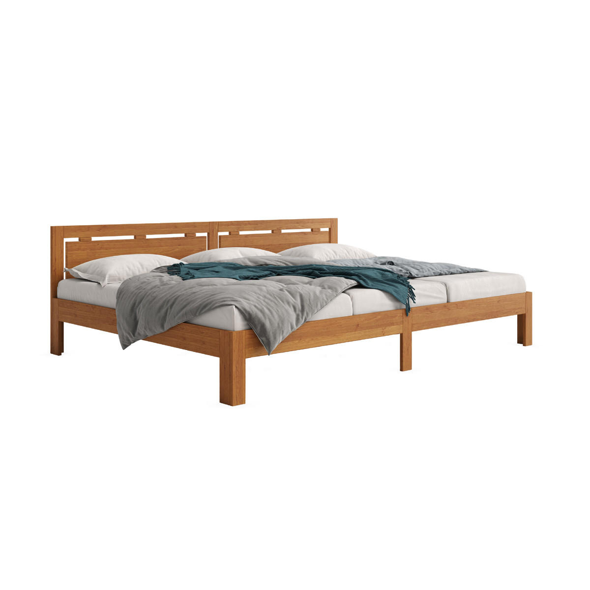 FAMILIENBETT ALTERA 240x200 - Erlefarben, Holz (240/200cm) - Ecolignum