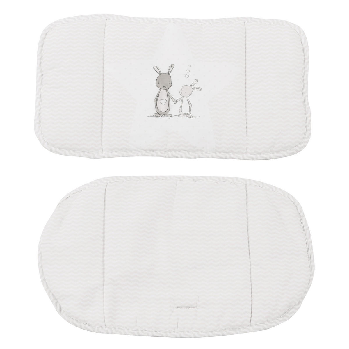 HOCHSTUHL-SITZVERKLEINERER 2-teilig Fox & Bunny - Weiß, Textil (27/59/43cm) - Roba