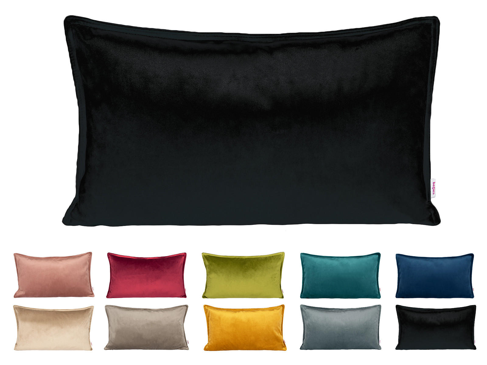 KISSENHÜLLE Samt&Sonders schwarz 50/30 cm - Schwarz, Textil (30/50cm) - beties Heimtextil