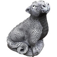 STEINFIGUR Drache Maximus frostfest wetterfest Steinguss - Grau, Stein (24/46/28cm) - stoneandstyle