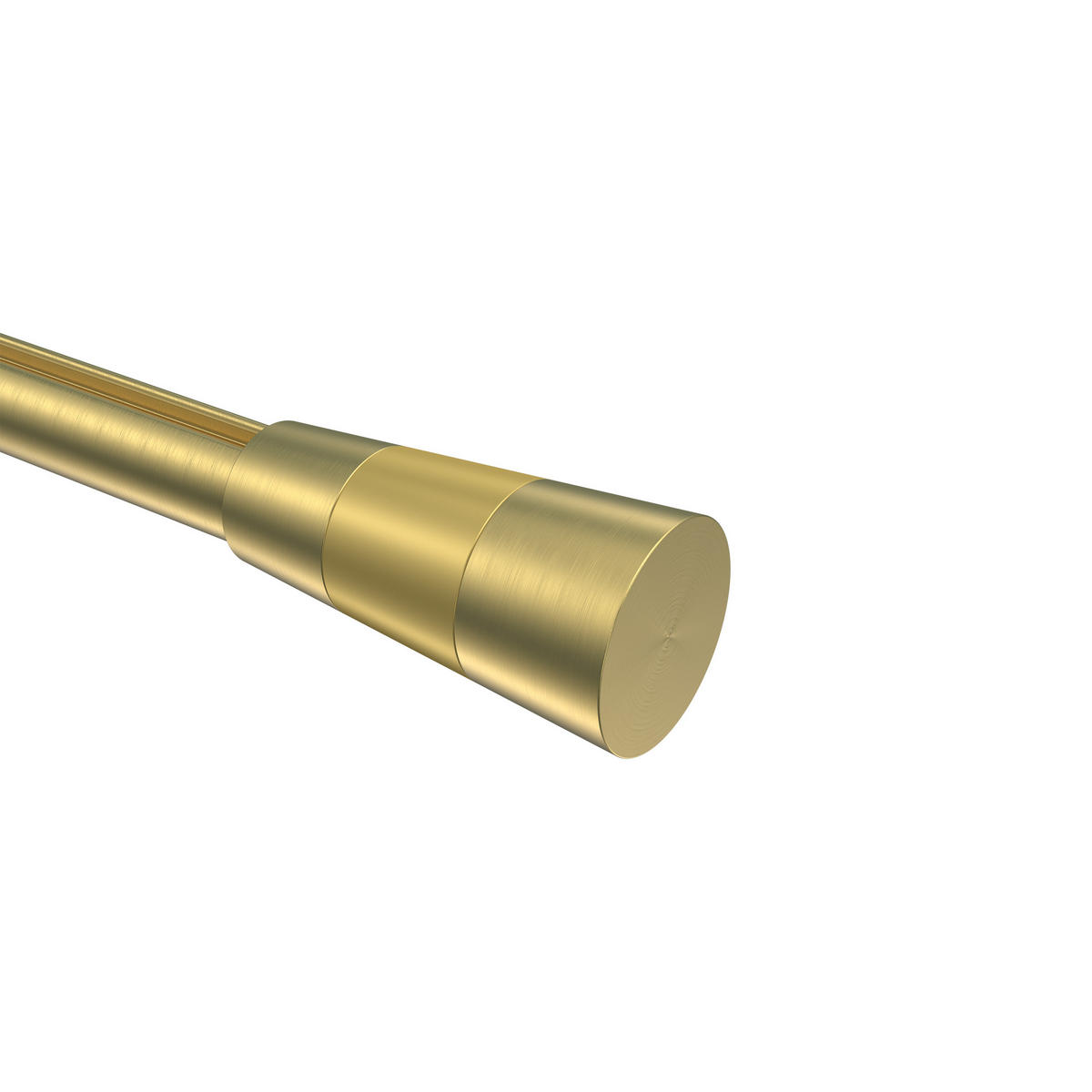 ENDSTÜCKE FÜR GARDINENSTANGEN 20 mm Ø, Tanara Messing-Optik/Satin-Gold, Packung 2 Stück - Messingfarben/Goldfarben, Metall (6.5/3.2/3.2cm) - INTERDECO
