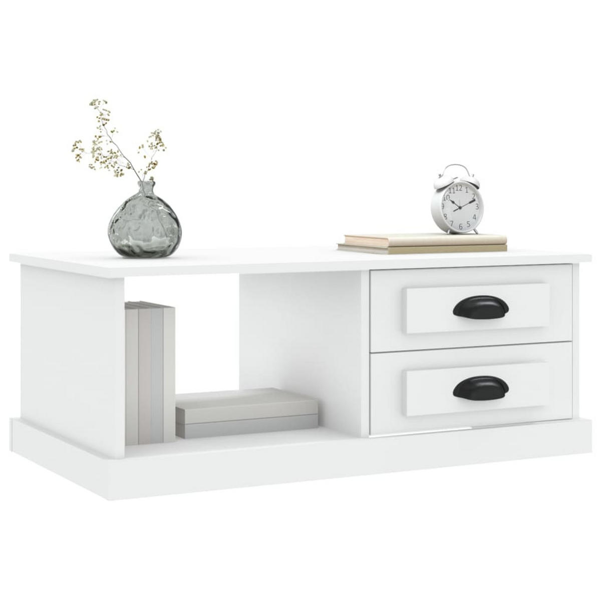 COUCHTISCH Weiß 90x50x35 cm Holzwerkstoff - Weiß, Holzwerkstoff (90/50/35cm) - furnicato