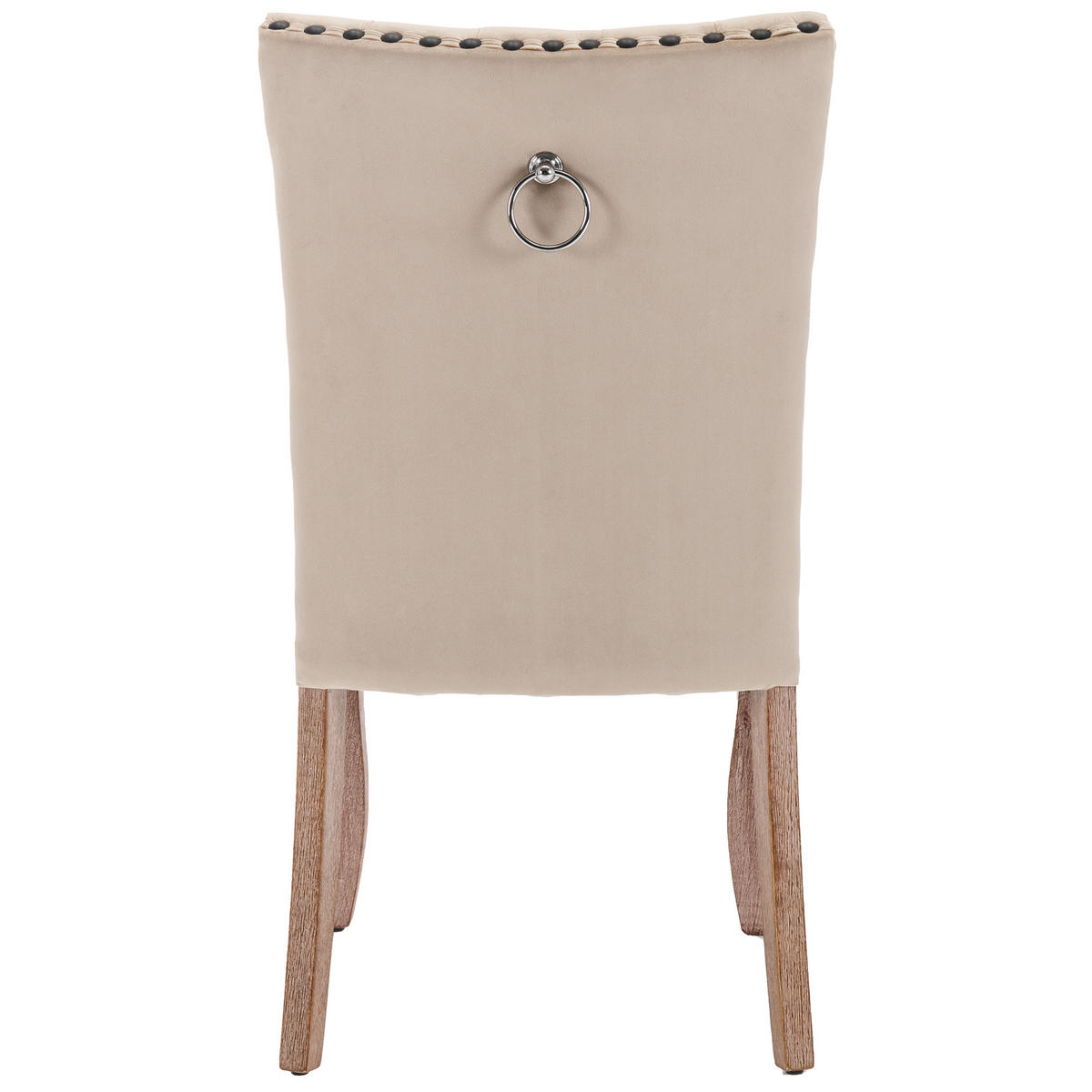 POLSTERSTUHL mit Kissen und Samtbezug Cappuccino 63x49x95 cm Textil 2er-Set - Cappuccino, Textil (63/95/49cm) - SONNENH
