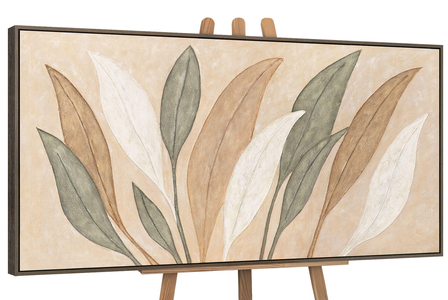 YS-art gallery Gemälde Grau 160x80 cm