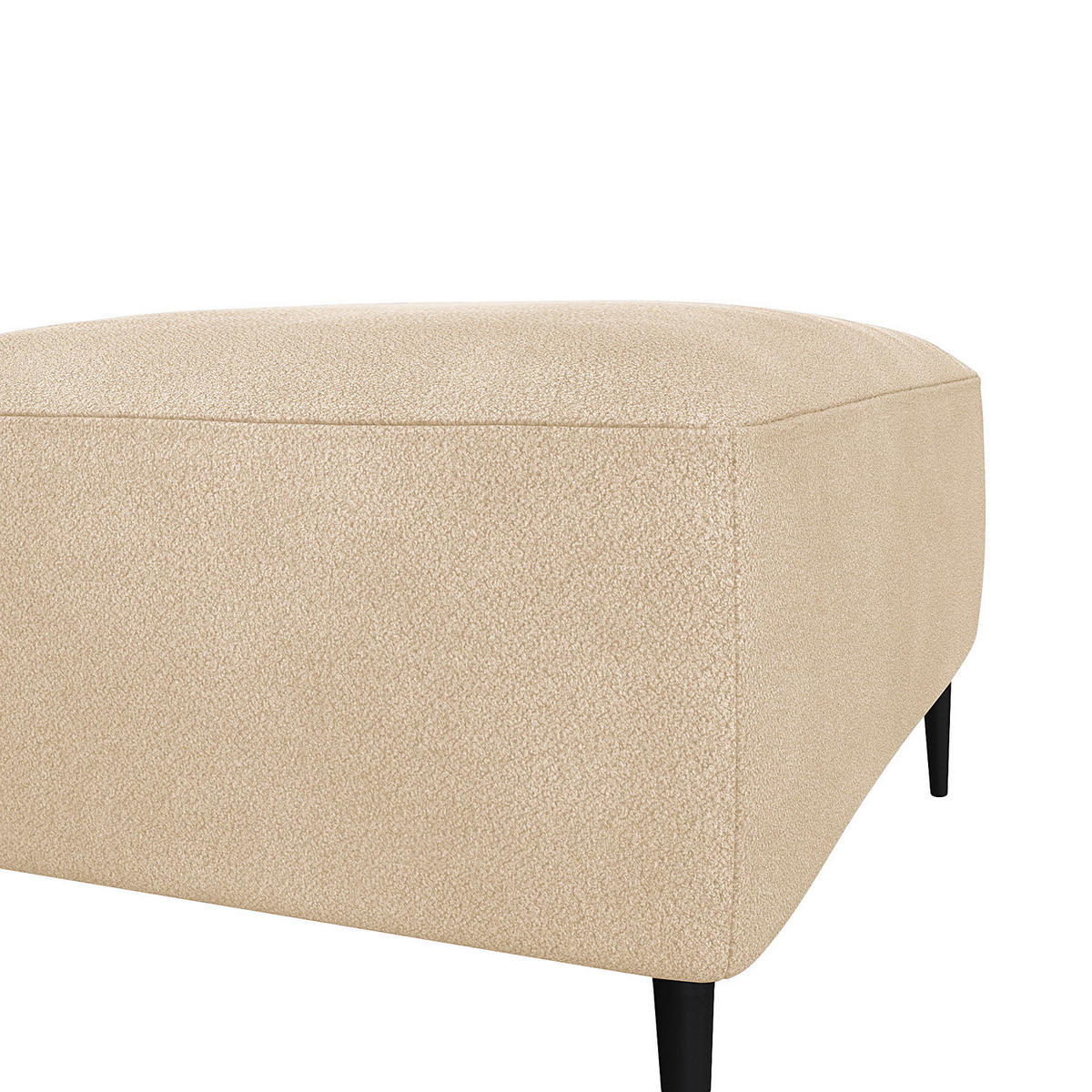 POLSTERHOCKER - Beige/Schwarz, Metall (90/45/60cm) - home24
