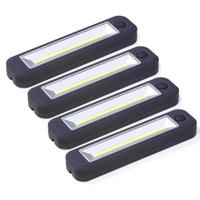 LED-ARBEITSLEUCHTE - praktische Batterie-Taschenlampe mit Magnet und Haken für Werkstatt und Zuhause, 4er-Set - Weiß, Kunststoff (5.5/2.9/22cm) - Northpoint