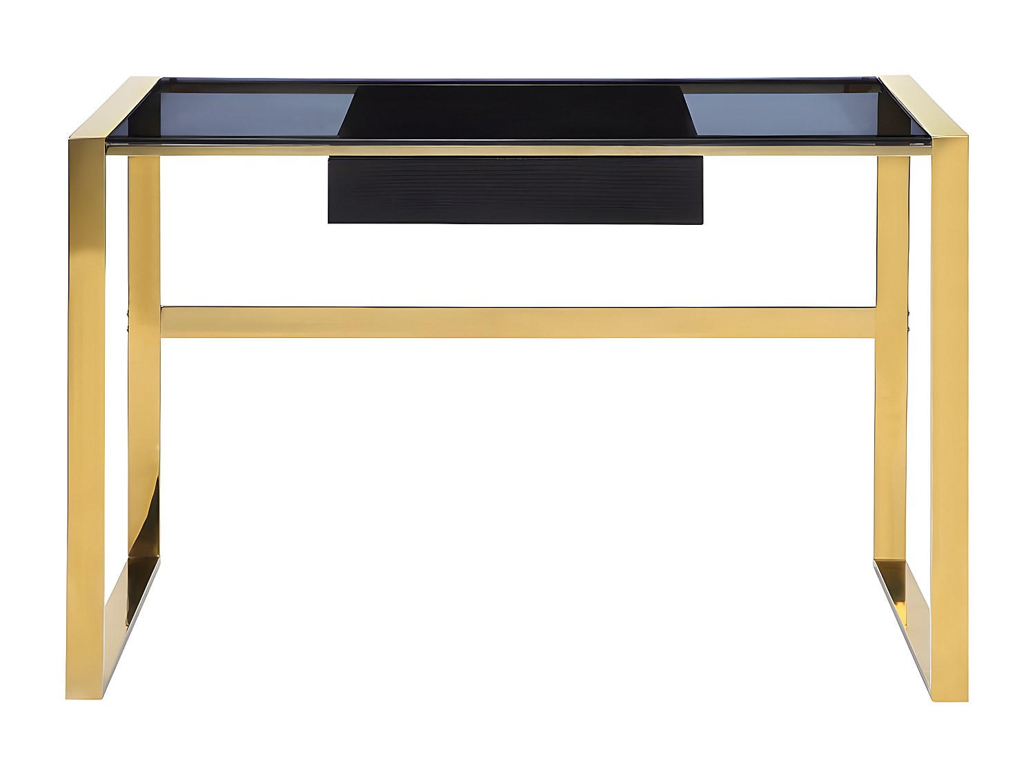 SCHREIBTISCH - 120 cmcm x 60 cmcm - Metall, Glas - Schwarz - SALI - Schwarz, Glas/Metall (60/120/76cm) - Vente-Unique